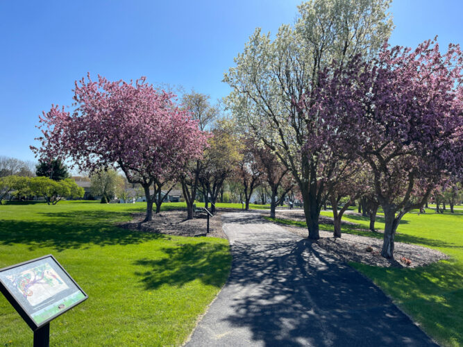 the storywalk in spring