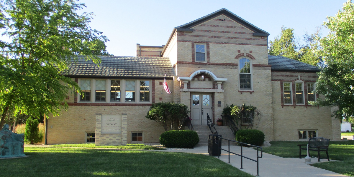 Jefferson Street view of the library