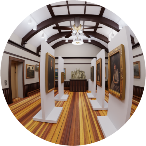 panoramic 3-d representation of the Eagle's Nest Art Gallery