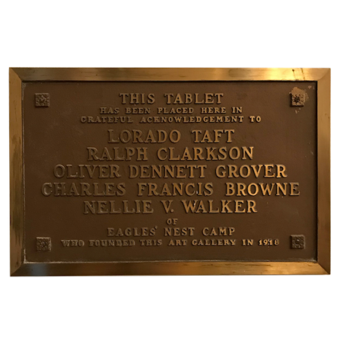 Gallery dedication plaque
