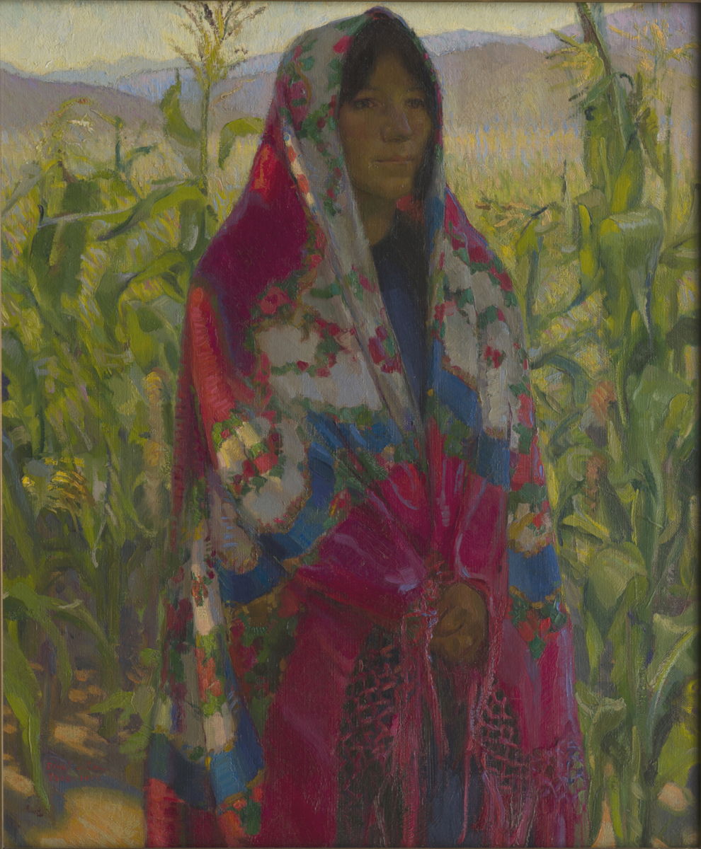 Ethel Louise Coe, “Growing Leaf, an Indian,” Oil on canvas, 1917