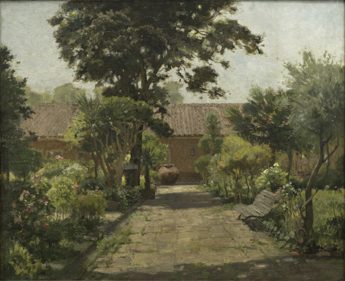 Charles Francis Browne, “The Old Garden, Santiago,” Oil on Canvas, 1910