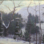 Frank Virgil Dudley, “Juniper Valley in Winter,” Oil on Canvas, c. Early 20th Century ""