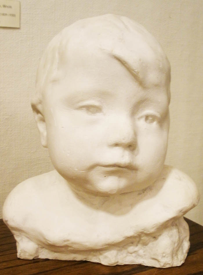 Leonard Crunelle, “Charlie Browne,” Tinted Plaster, c. Early 20th Century