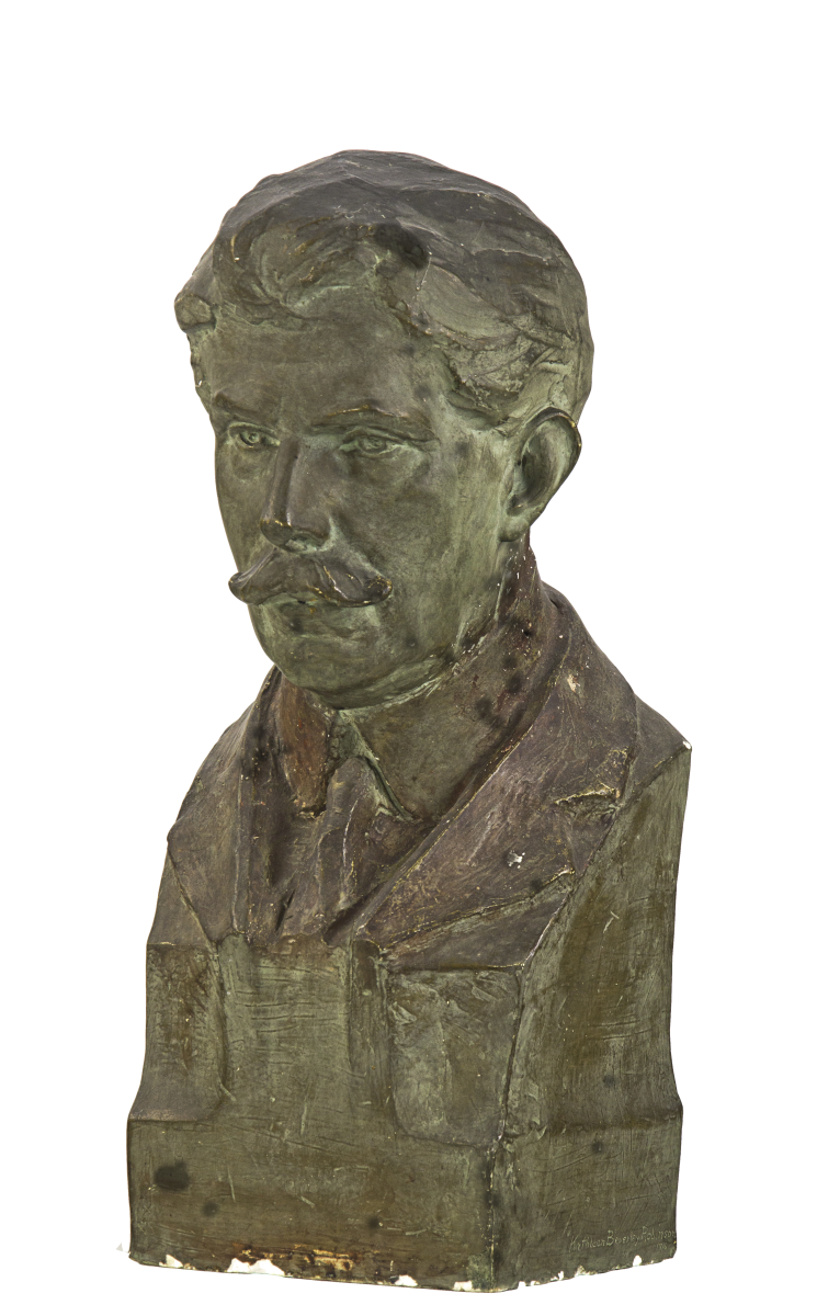 Kathleen Beverly Robinson Ingels, “Ralph Clarkson,” Plaster with Bronze Finish, c. First Half of 20th Century
