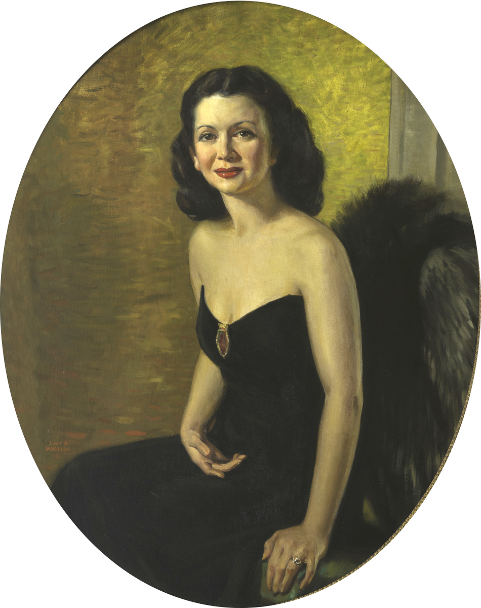 Leon A. Makielski, “Eleanor O’Keefe Kleis,” Oil on Wood Panel, 1946