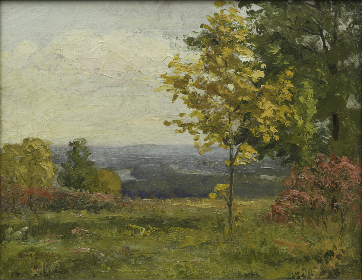 Leon A. Makielski, “Rock River Scene,” Oil on Canvas, 1907
