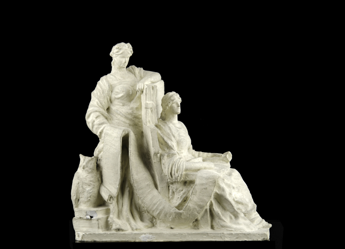 Charles James Mulligan, “Working Model for Law and Knowledge,” Plaster, c. 1915