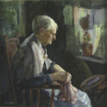 John Thomas Nolf, “The Last Leaf,” Oil on Canvas, c. First Half of 20th Century painting