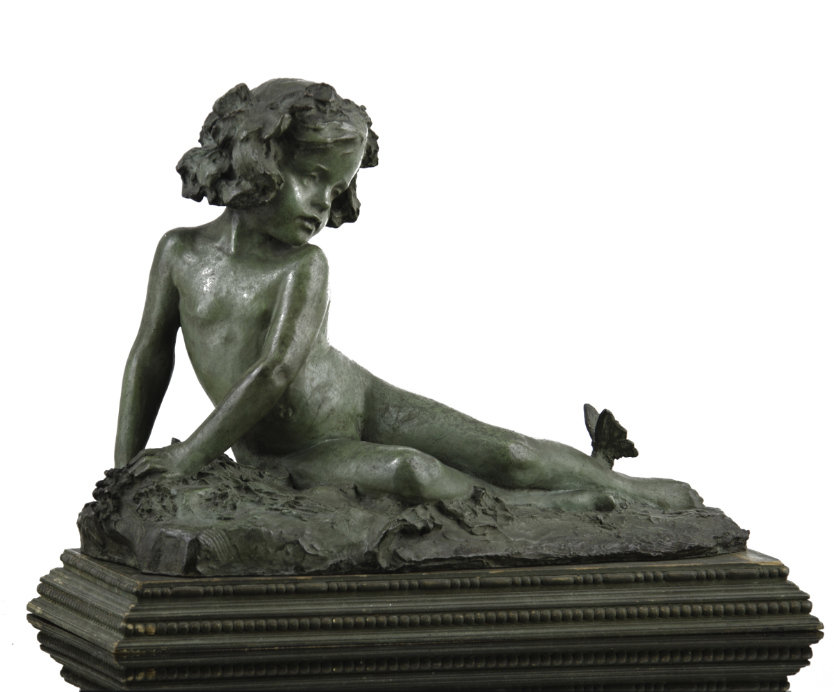 Bessie Potter Vonnoh, “A Chance Acquaintance,” Bronze, c. Late 19th Century-1912