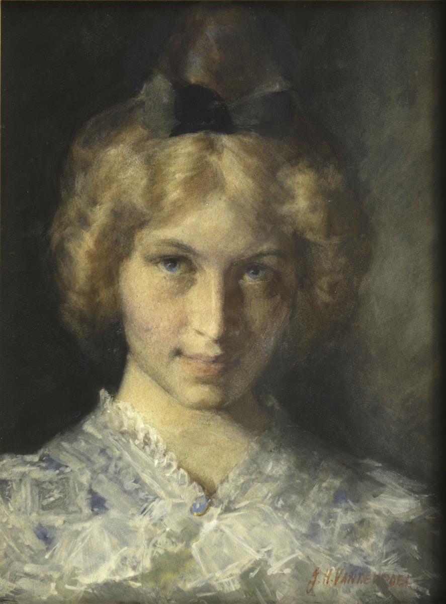 John Henry Vanderpoel, “Mattie Winston,” Watercolor and Gouache on Paper, c. Late 19th Early 20th Century